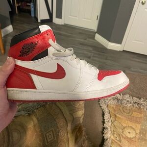 Nike Air Jordan Men's Red and White Sneakers